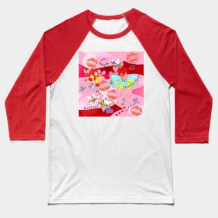 Butterflies and Kisses Baseball T-Shirt